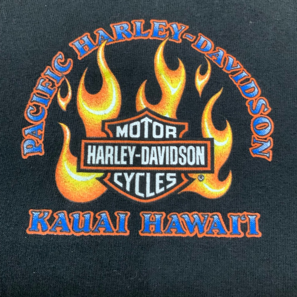 Vintage Harley-Davidson "Pacific Harley" Kauai Hawaii Double-Sided T-Shirt SZ L - Picture 3 of 7
